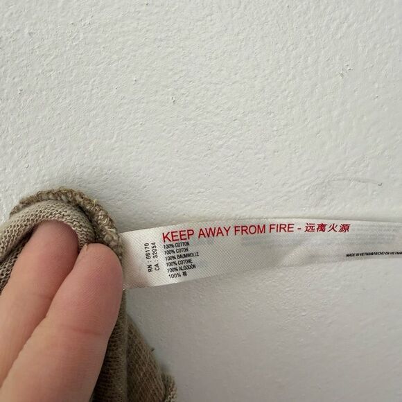 Free People Beach One Size Tan Sweatshirt Pullover - Picture 3 of 5